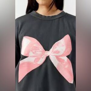 Urban Outfitters Overdyed Bow Pullover Sweatshirt